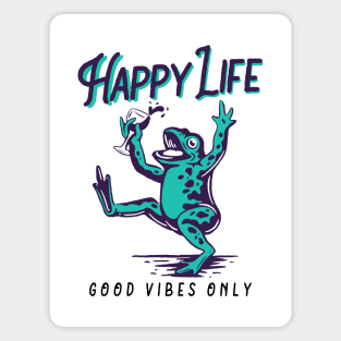 happy life frog Magnet